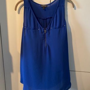 Express flowy top, size L blue